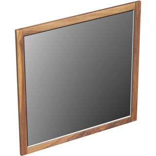 👉 Spiegel bruin Forzalaqua Gela 80x2x80 Cm Vierkant Noten Pure Walnut 7445930584597