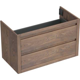 👉 Onderkastje eiken bruin Onderkast Forzalaqua Gela 100x51x60 Cm 2 Softclose Lades Havanna 7445930611613