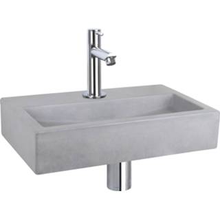 👉 Fonteinset grijs chroom beton lichtgrijs Differnz Flat - kraan gebogen 8712793556955