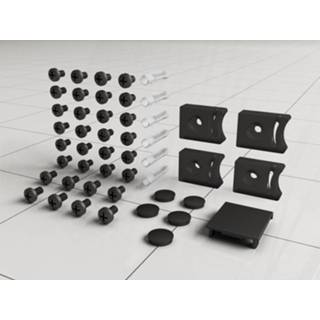 👉 Schroevenset wit chroom Schroevenset, Afdekkapje en Deurstop Boss & Wessing voor Skyline Schuifbare Nisdeur 8719304062042