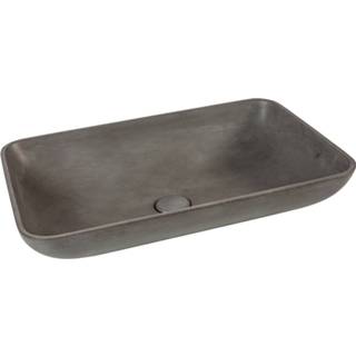 👉 Waskom grijs Cipi Beton Vasca 56.5x37x12cm Rechthoek 8719304053743