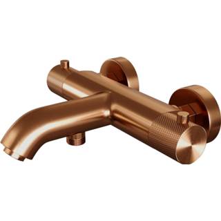 👉 Opbouwset koper Bad- en Douchekraan Brauer Copper Carving Thermostatisch Met Glijstang Handdouche 3 Standen Geborsteld 8720359391650