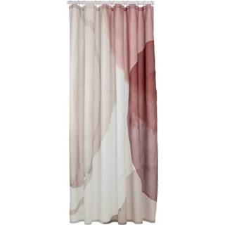 👉 Douchegordijn roze wit polyester Sealskin Earth 180x200 cm Donkerroze / Off-white 8720553003441