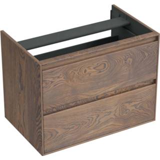 👉 Onderkastje eiken bruin Onderkast Forzalaqua Reno 80x51x60 Cm 2 Lades Softclose Havanna 7445930613662