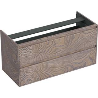 👉 Onderkastje grijs eiken zilver bruin Onderkast Forzalaqua Reno 120x51x60 Cm 2 Lades Softclose Silver Grey 7445930619664