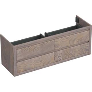 👉 Onderkastje grijs eiken zilver bruin Onderkast Forzalaqua Gela 160x51x60 Cm 4 Softclose Lades Silver Grey 7445930617639