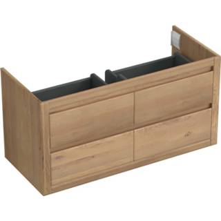 👉 Onderkast Forzalaqua Gela 120x51x60 Cm 4 Softclose Lades Eiken Havanna