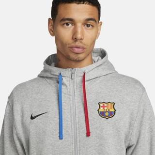 👉 Fleece hoodie grijs XS male FC Barcelona mannen Club met rits voor heren - 196148418811