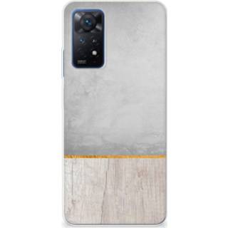 👉 Bumper hoesje Xiaomi Redmi Note 11 Pro 5G Wood Concrete 8720632724335