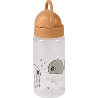 👉 Drinkfles grijs stuks drinkflessen Done by Deer met rietje Sea Friends Mustard/Grey - 350 ml 5712643020332