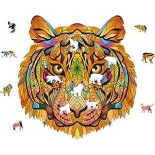 👉 Legpuzzel houten stuks Eureka 2D RainboWooden Tijger - 138 stukjes 5425004736130