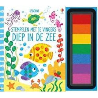 👉 Stempel stuks stempels Usborne Diep in de Zee, stempelen met je vingers 9781474965149