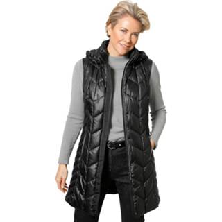 👉 Bodywarmer zwart kunstvezels effen vrouwen najaar met gerecycled imitatiedons MONA 4055708779709