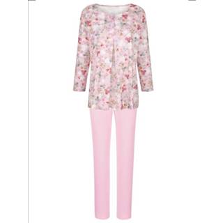 👉 Pyjama roze wit katoen gebloemd vrouwen met bloemendessin MONA Roze/Wit/Apricot 4055708856844