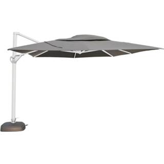 👉 Zweef parasol wit Zweefparasol Hacienda 300x400cm Charcoal (white frame) 4 Seasons 8718144556254
