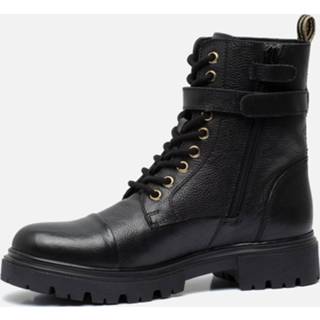 👉 Veterboots zwart leer girl Muyters