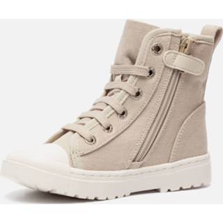 👉 Shoesme Shoesme veterbooties beige Canvas