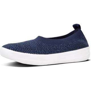 👉 FitFlop FitFlop Crystal Uberknit instappers blauw Textiel