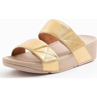 👉 FitFlop Mina Textured Glitz slippers goud