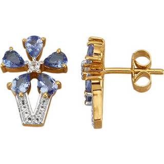 👉 Oorsteker blauw zilver vrouwen Oorstekers met tanzanieten 4055709699877