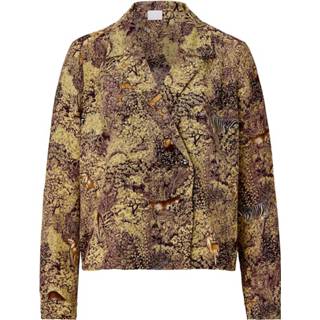 👉 Blous kunstvezels allover vrouwen mais Blouse met reverskraag REKEN MAAR 4055708094154 4055708094147