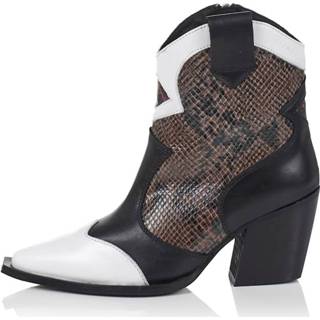 👉 Multicolor leer animalprint vrouwen Cowboy boot REKEN MAAR 4055707128652