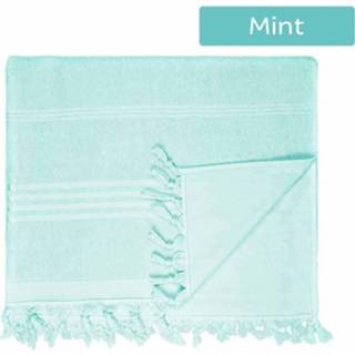 👉 Strandlaken katoen blauw The One Towelling Hamam - 100 x 165 cm Kleur: Mint 8719322223050