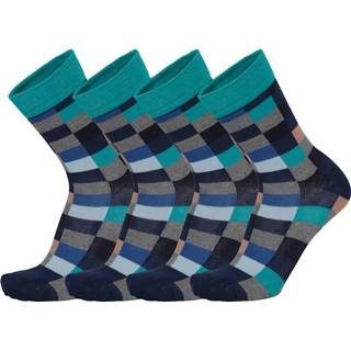 👉 Sokken blauw grafisch mannen per 4 paar G Gregory 4055709810005