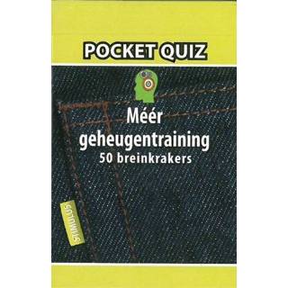 👉 Nederlands IQ spellen Pocket Quiz - Meer Geheugentraining 9789086641734