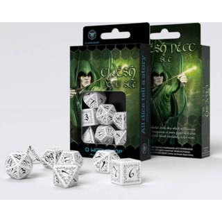 👉 Wit zwart dobbelstenen Elvish - & Dobbelset (7 stuks) 5907814951168