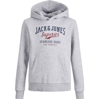 Hoodie jongens licht grijs Jack & Jones Essentials Logo Hood 2 Junior 5715220467827