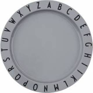 👉 Grijs Design Letters Eat & Learn Plate Tritan Grey 1 st 5710498974442