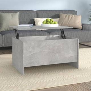 👉 Salontafel hout active 80x55,5x41,5 cm bewerkt betongrijs 8720286971130