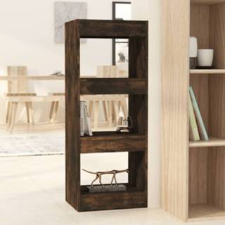 👉 Boekenkast eiken active Boekenkast/kamerscherm 40x30x103 cm spaanplaat gerookt 8720286844182