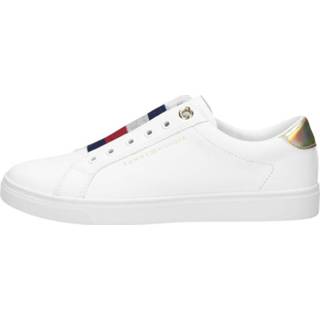👉 Slip on sneaker glad leer vrouwen wit Tommy Hilfiger - Th Elastic 8720113573735 2600116744201