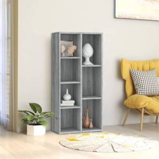 👉 Boekenkast grijs active 50x25x106 cm sonoma eikenkleurig 8720286954287