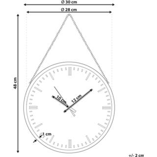 👉 Wandklok zwart ø 30 cm BEZAS 4251682283694