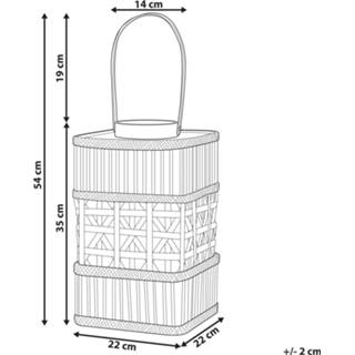 👉 Kaars bamboe natuurlijk Lantaarn 35 cm Naturel LUMBIS 4251682284011