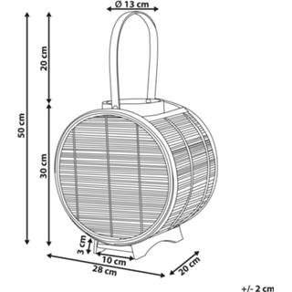 👉 Kaars natuurlijk Rotan Lantaarn 30 cm Naturel BITAL 4251682284035