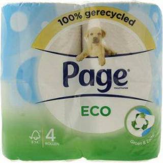 👉 Toilet papier groen Page & zacht toiletpapier 4st