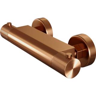 👉 Douchekraan koper Brauer Copper Carving Opbouw Thermostatisch Geborsteld 8720359391681