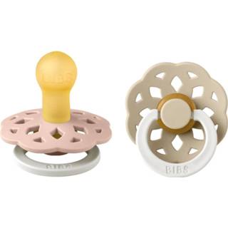 👉 Speen BiBS - Boheme Pacifier Glow in the Dark Stage 1 Fopspeen 2 stuks Blush / Vanilla 5713795231706