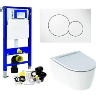👉 Toiletset wit Geberit UP320 set69 ONE Rimless Diepspoel Turboflush met Sigma drukplaat 8719304895244