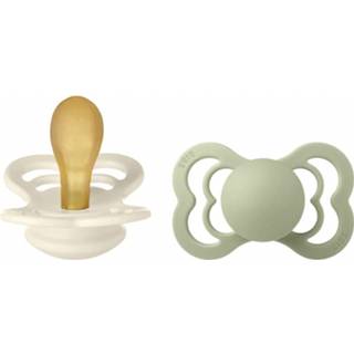 👉 Speen wit BiBS - Supreme Collection Stage 1 Fopspeen 0/6 maanden 2 stuks Ivory / Sage 5713795199396