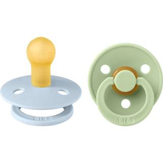 👉 Speen blauw baby's BiBS - Colour Pacifier Stage 1 Fopspeen 0+ maanden 2 stuks Baby Blue / Pistachio 5713795231058