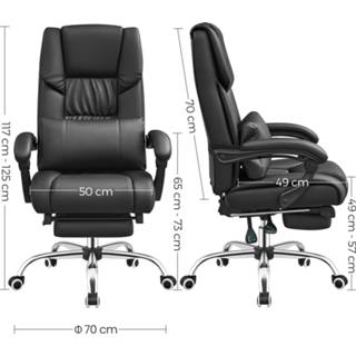 👉 Luxe bureaustoel met verstelbaar rugkussen en voetensteun 8720663636195