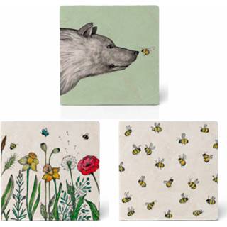 👉 Onderzetter Ligarti set van 3 onderzetters Bijen & Bloemen 6090524726788