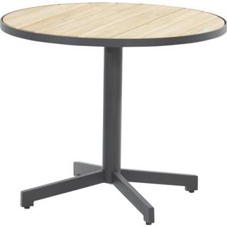 👉 Terrastafel teak bruin Showmodel - Taste 4SO Fiesta bistro tuintafel rond 90 cm