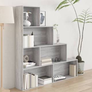 👉 Boekenkast grijs active 155x24x160 cm sonoma eikenkleurig 8720286954102