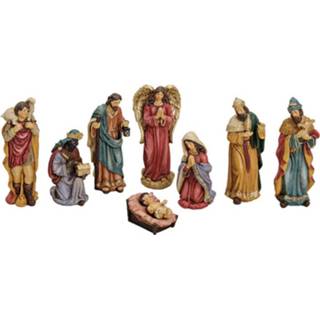 👉 Kerststal Set van 8x stuks beelden/kerstbeelden 5 tot 16 cm